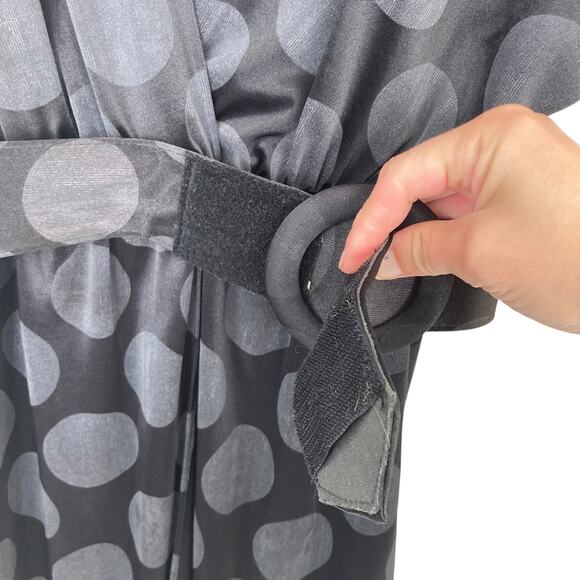 Vintage Sprouts Union Made Black Polka Dot Dress Sz 7 - Picture 4 of 10